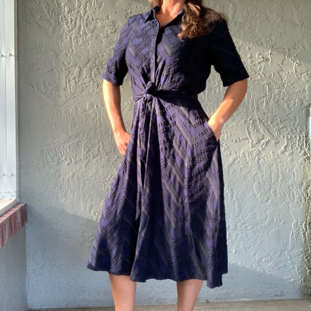 Elegant Navy Blue Women's Dress